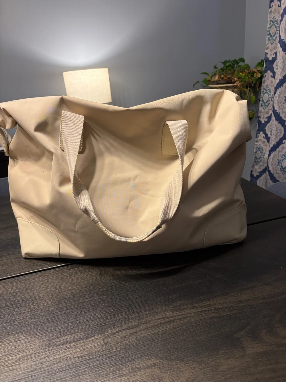 Burberry Fragrances Large Cream Beige Weekender Travel Duffel Bag